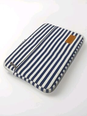 Canvas Life Striped Padded Laptop Sleeve Case Travel Organizer Carry-On Bag